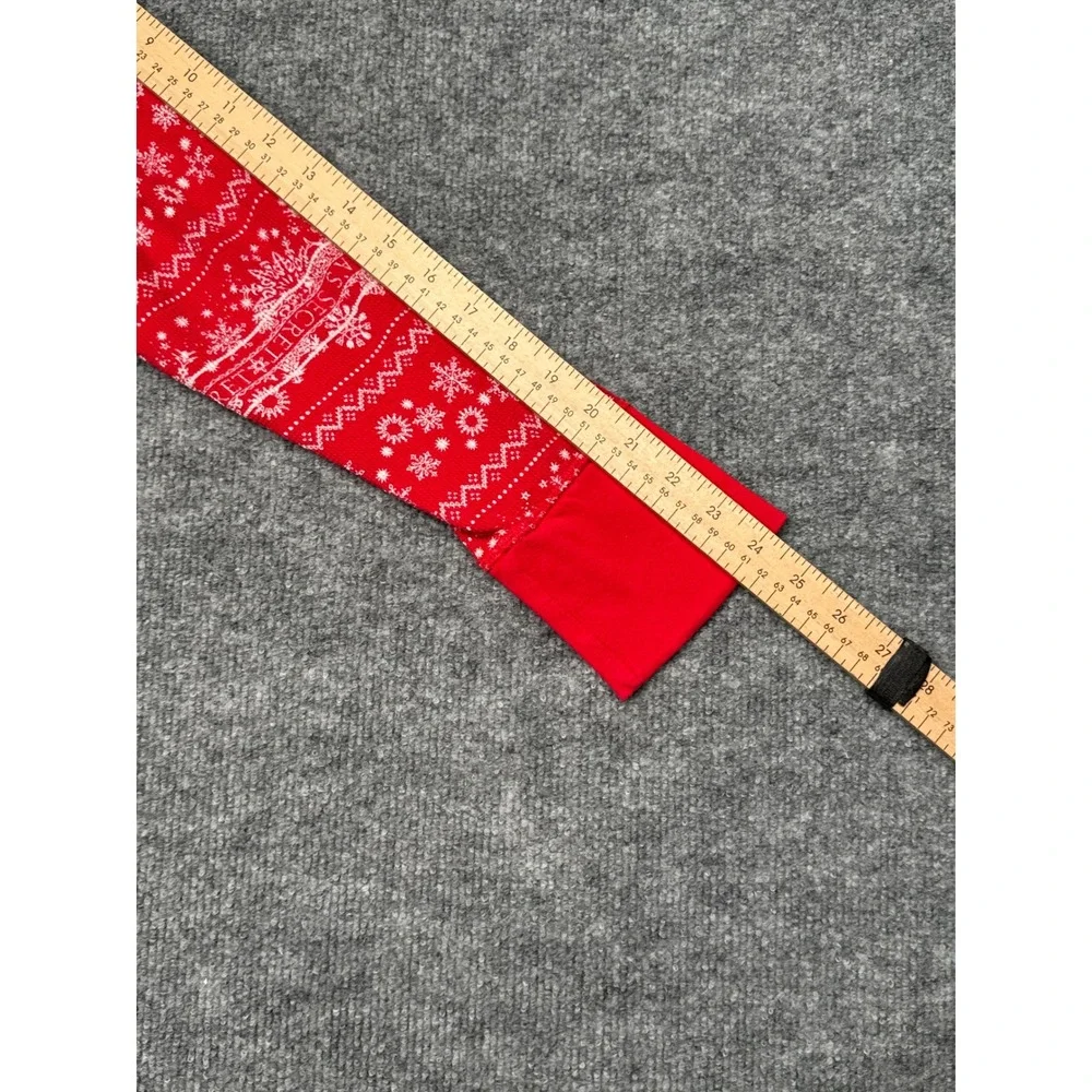 Victoria's Secret Red Snowflake Thermal Henley Top‎ Womens Large Holiday